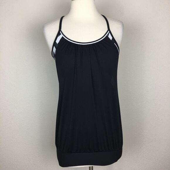 Lululemon Black & White Chevron No Limits Athletic  Tank Top 4 - Picture 2 of 7
